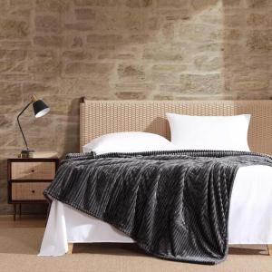 Eddie Bauer – Twin Heated Blanket, Ultra-Soft Rib Plush Throw Blanket with Solid Sherpa Reverse, Knitted Bedding with 10 Heat Settings & Auto Shut-Off (Lookout Mountain Grey)(Mountain Valley Grey)