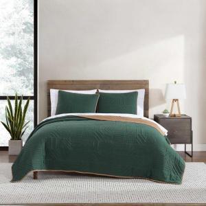Eddie Bauer – Twin Quilt Set, Super Soft Reversible Bedding with Matching Sham(s), Bedding Set (Solid Washed Green, Twin)(Solid Washed Green)