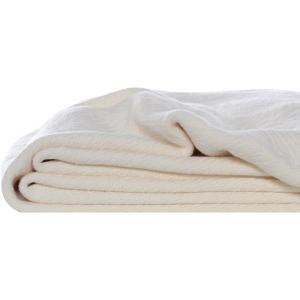 Eddie Bauer Home | Herringbone Collection | Blanket – 100% Cotton, Lightweight & Breathable, Machine Washable Easy Care, Twin, Blue Stripe(Bone)