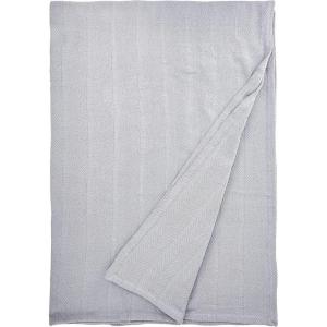 Eddie Bauer Home | Herringbone Collection | Blanket – 100% Cotton, Lightweight & Breathable, Machine Washable Easy Care, Twin, Blue Stripe(Chrome)