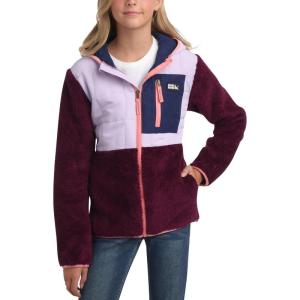 Eddie Bauer Kids’ Fleece Jacket – Soft Fleece Sherpa Lined Hooded Jacket for Boys and Girls – Cozy Full Zip Up Hoodies (5-20)(Dark Purple)