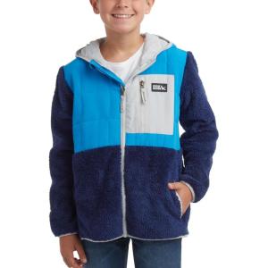Eddie Bauer Kids’ Fleece Jacket – Soft Fleece Sherpa Lined Hooded Jacket for Boys and Girls – Cozy Full Zip Up Hoodies (5-20)(Medieval Blue)