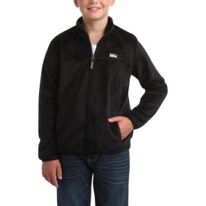 Eddie Bauer Kids’ Zip Up – Kids’ Full Zip Ultra Soft Sherpa Fleece Jacket for Boys and Girls (5-20)(Black Onyx)