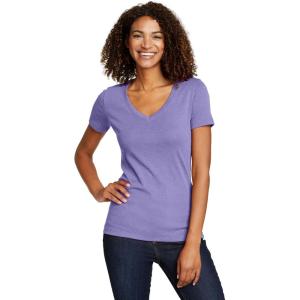 Eddie Bauer Womens Fav V-Neck Tee(Pansy)