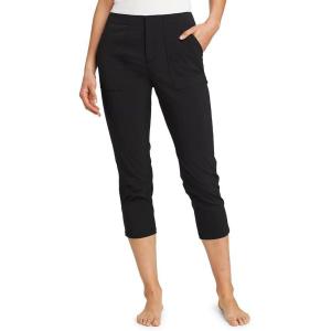 Eddie Bauer Women’s Horizon High-Rise Straight Leg Cropped Pants(Black)