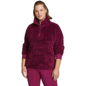 Eddie Bauer Women’s Quest Plush 1/4 Zip Relaxed-Plus(Port)