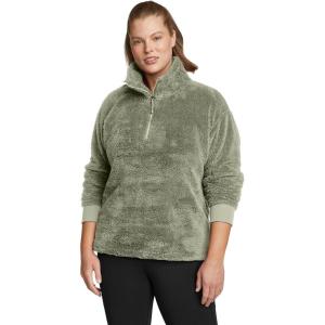 Eddie Bauer Women’s Quest Plush 1/4 Zip Relaxed-Plus(Sage)