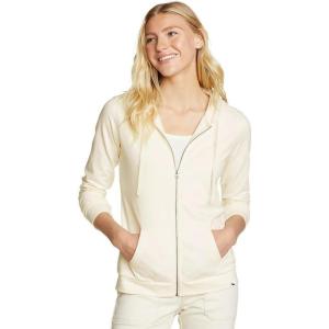 Eddie Bauer Women’s Camp Fleece Full-Zip Hoodie(Ivory)