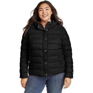 Eddie Bauer Women’s Stratustherm Down Hoodie-Plus(Black)