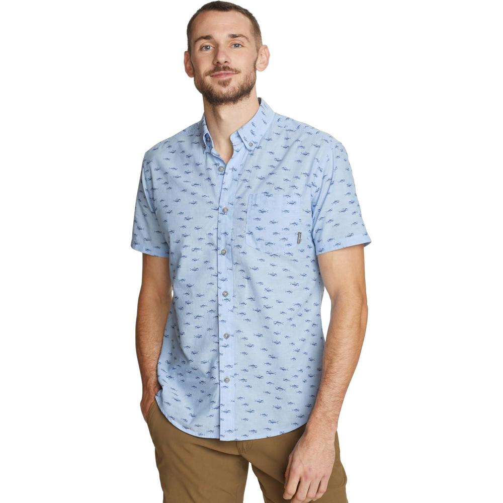 imageEddie Bauer Mens Printed Baja ShirtChambray