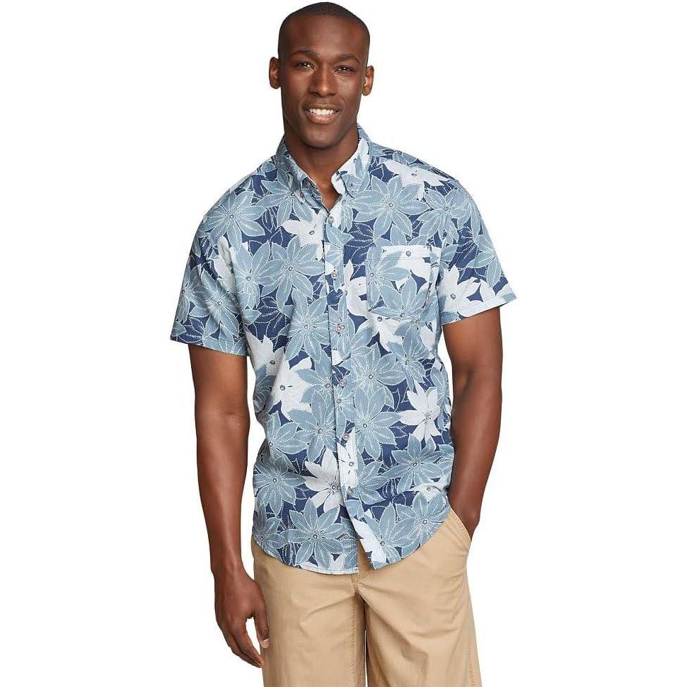 imageEddie Bauer Mens Printed Baja ShirtCobalt
