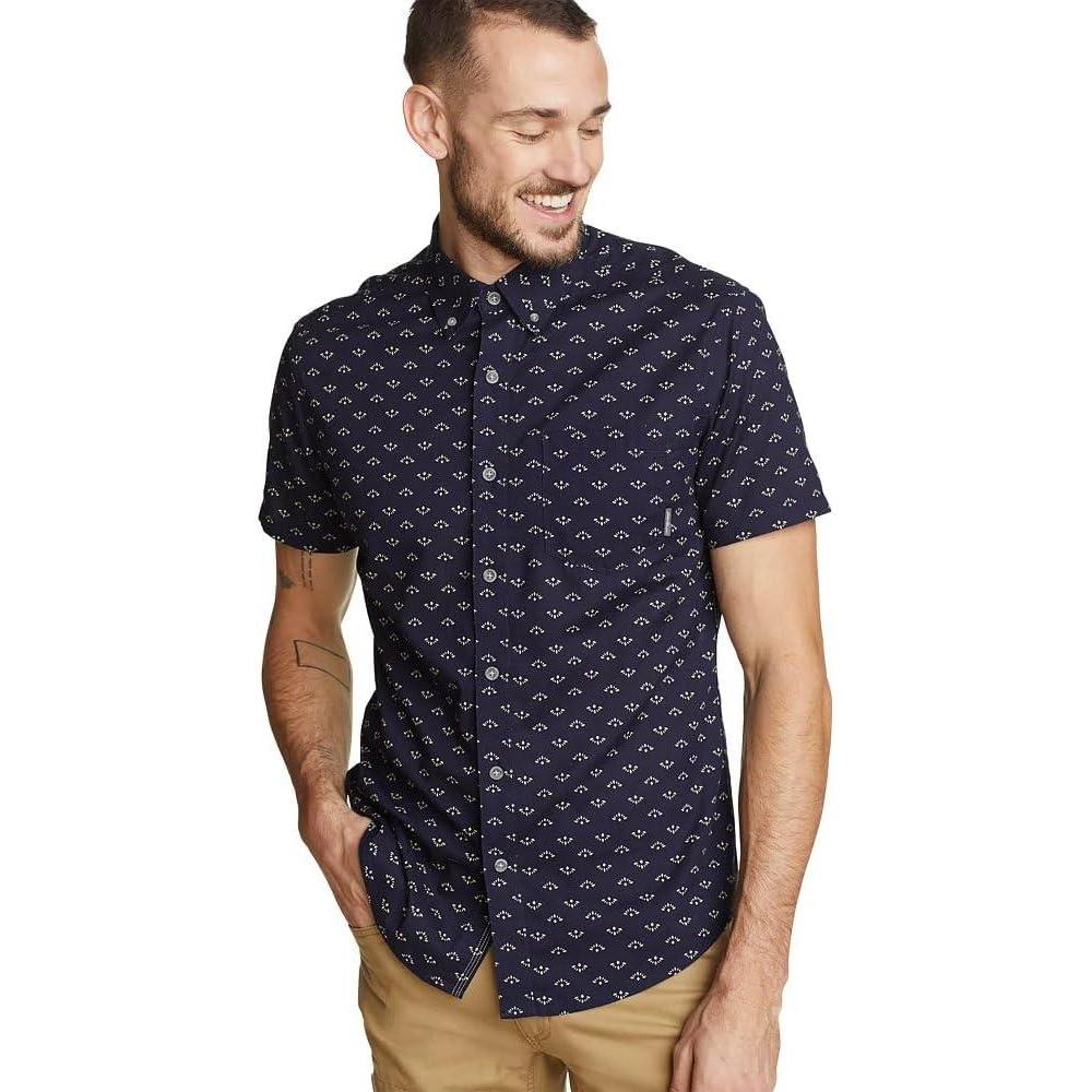imageEddie Bauer Mens Printed Baja ShirtEclipse