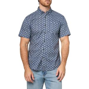 Eddie Bauer Mens Printed Baja Shirt(Admblu)