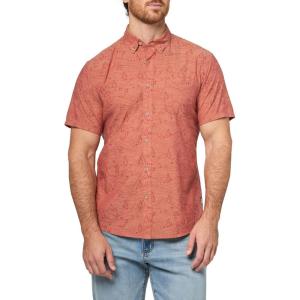 Eddie Bauer Mens Printed Baja Shirt(Apricot)