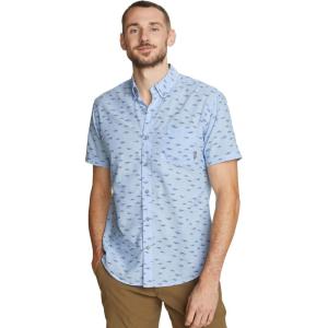 Eddie Bauer Mens Printed Baja Shirt(Chambray)