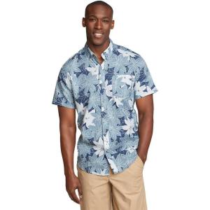 Eddie Bauer Mens Printed Baja Shirt(Cobalt)