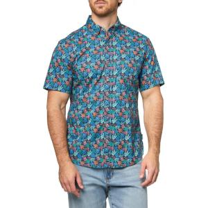 Eddie Bauer Mens Printed Baja Shirt(Coral)