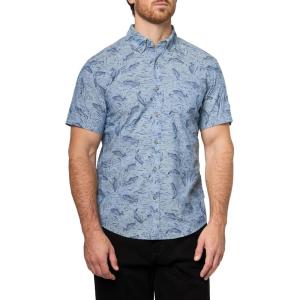 Eddie Bauer Mens Printed Baja Shirt(Denblue)