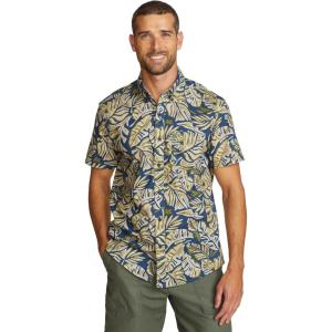 Eddie Bauer Mens Printed Baja Shirt(Dkmulb)