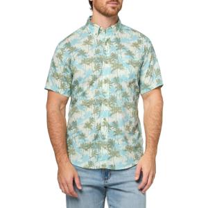 Eddie Bauer Mens Printed Baja Shirt(Lceladon)