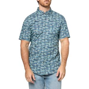 Eddie Bauer Mens Printed Baja Shirt(Ocean)