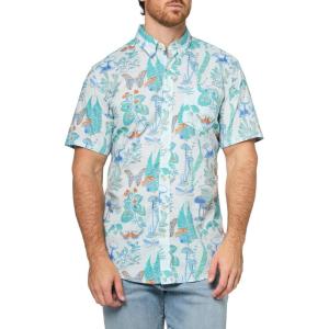 Eddie Bauer Mens Printed Baja Shirt(Paleblu)