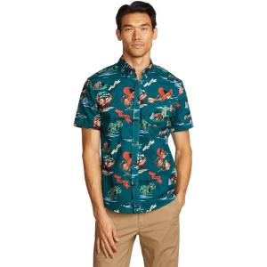 Eddie Bauer Mens Printed Baja Shirt(Teal)