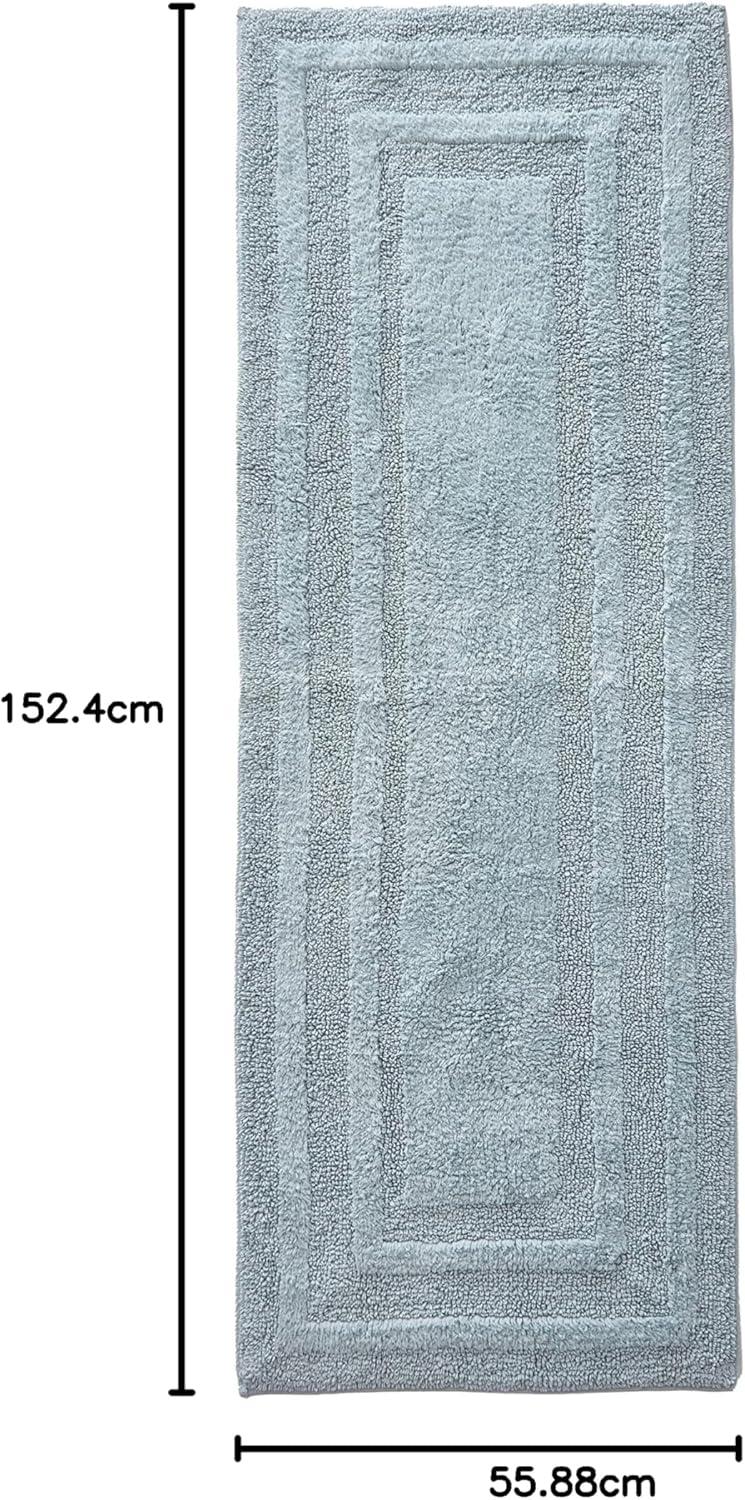 imageEddie Bauer  Bathroom Rug 100 Soft Plush Tufted Cotton Bath Rug Highly Absorbent QuickDry and SkidResistant Backing Logan Turquoise 24quot x 40quotGreen