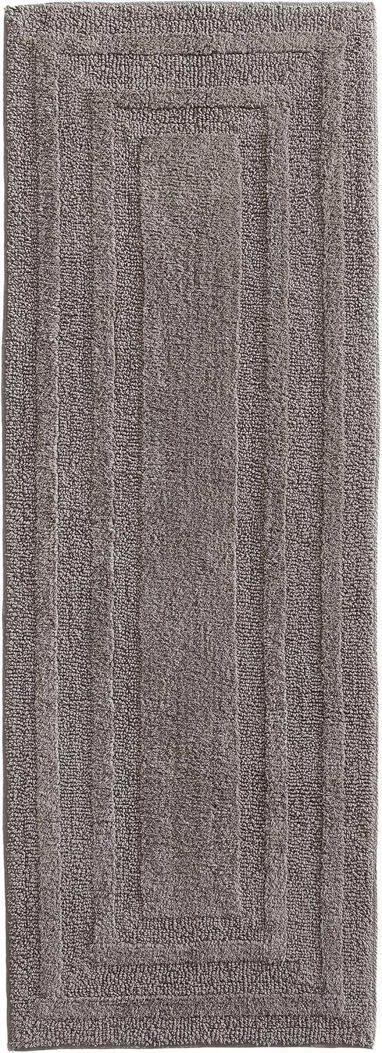 imageEddie Bauer  Bathroom Rug 100 Soft Plush Tufted Cotton Bath Rug Highly Absorbent QuickDry and SkidResistant Backing Logan Turquoise 24quot x 40quotMedium Brown