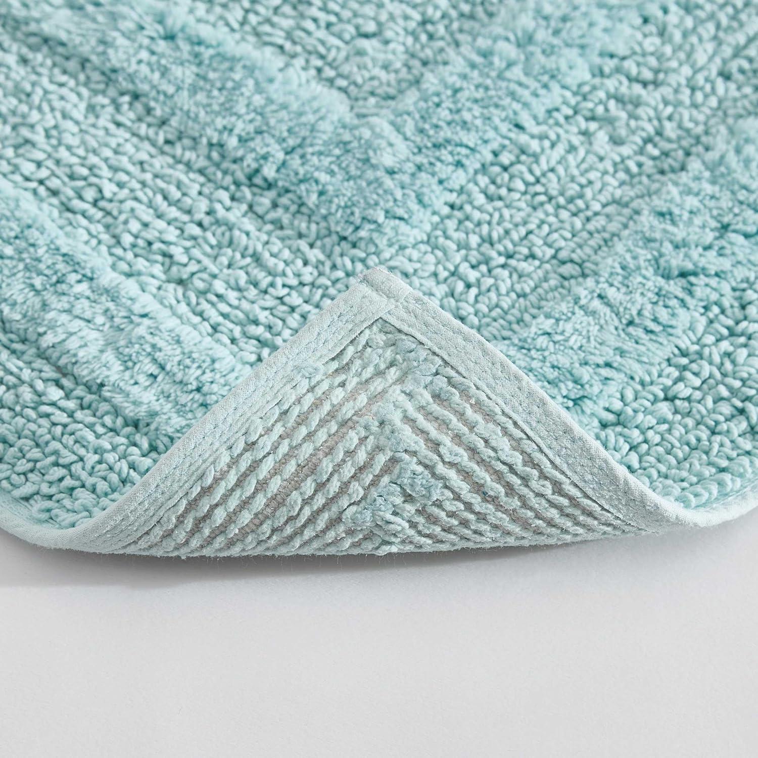 imageEddie Bauer  Bathroom Rug 100 Soft Plush Tufted Cotton Bath Rug Highly Absorbent QuickDry and SkidResistant Backing Logan Turquoise 24quot x 40quotTurquoise