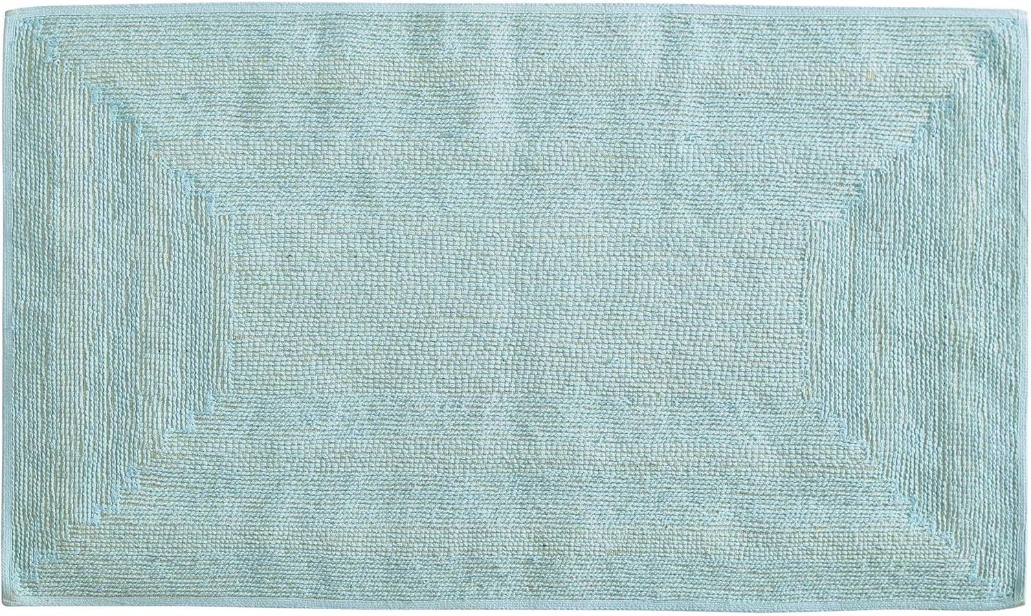 imageEddie Bauer  Bathroom Rug 100 Soft Plush Tufted Cotton Bath Rug Highly Absorbent QuickDry and SkidResistant Backing Logan Turquoise 24quot x 40quotTurquoise
