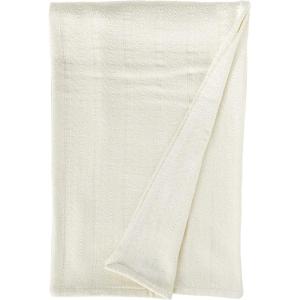 Eddie Bauer – Twin Size Blanket, 100% Soft Cotton Bed Blanket for Year Round Comfort, Throw Blanket for Couch or Bed (Herringbone Navy)(Bone)