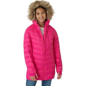 Eddie Bauer Girl’s Long Parka Jacket – Down Bubble Coat with Fur Hood for Girls (3-16)(Beetroot Purple)