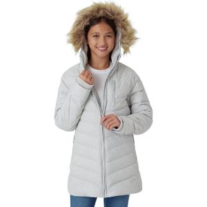 Eddie Bauer Girl’s Long Parka Jacket – Down Bubble Coat with Fur Hood for Girls (3-16)(Frost Gray)