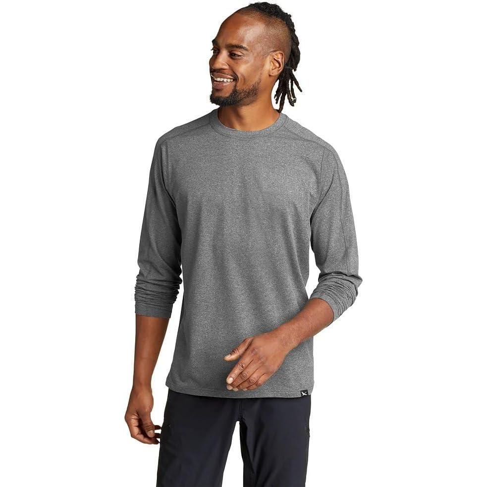 imageEddie Bauer Mens Mountain Trek LongSleeve TShirtMed Htr Gray