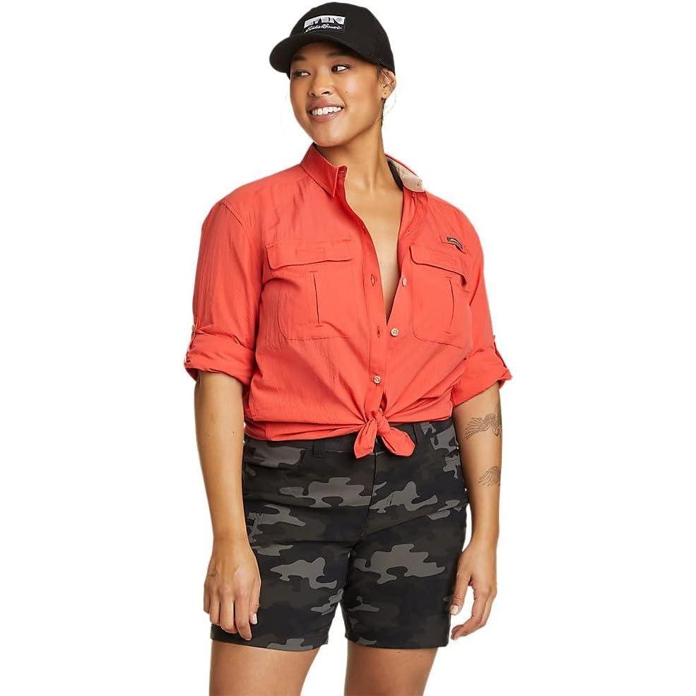 imageEddie Bauer Womens Guide UPF LongSleeve ShirtCoral