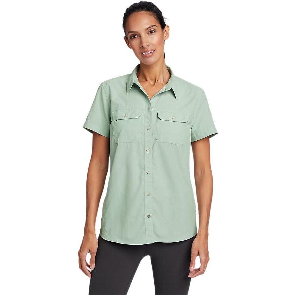 imageEddie Bauer Womens Mountain Ripstop ShortSleeve ShirtCeladon