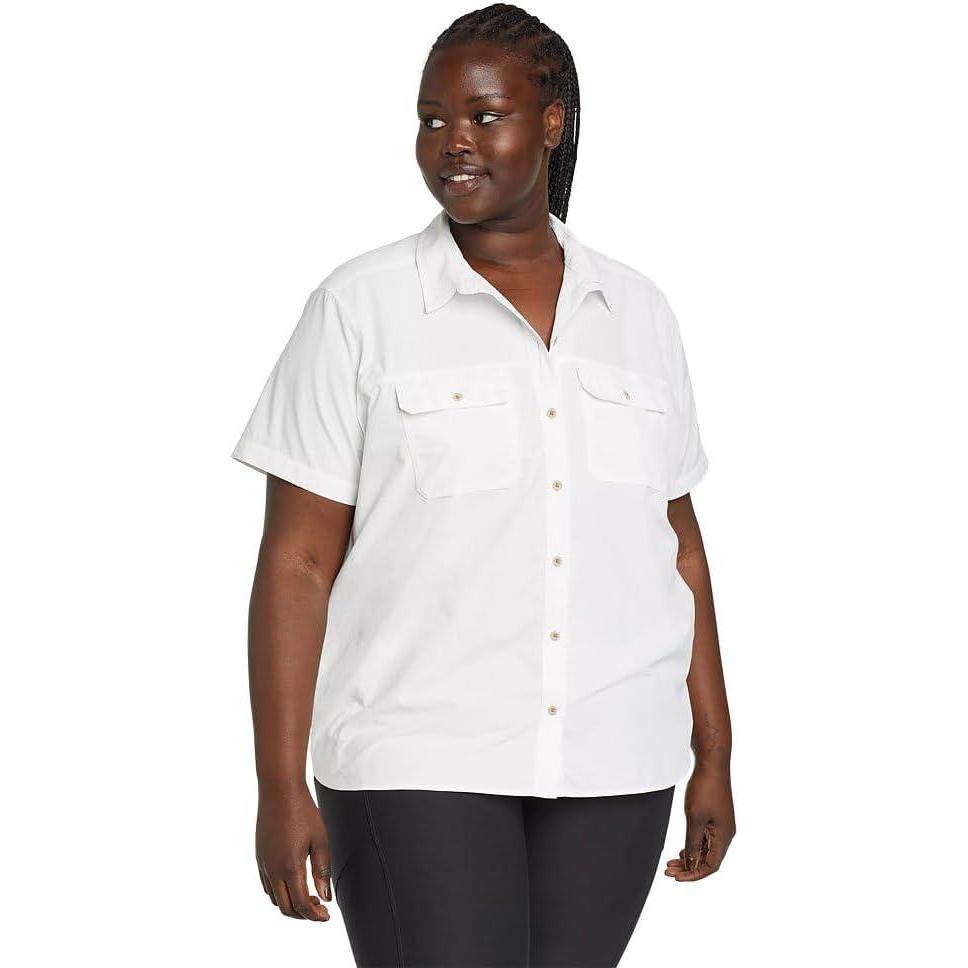 imageEddie Bauer Womens Mountain Ripstop ShortSleeve ShirtWhite