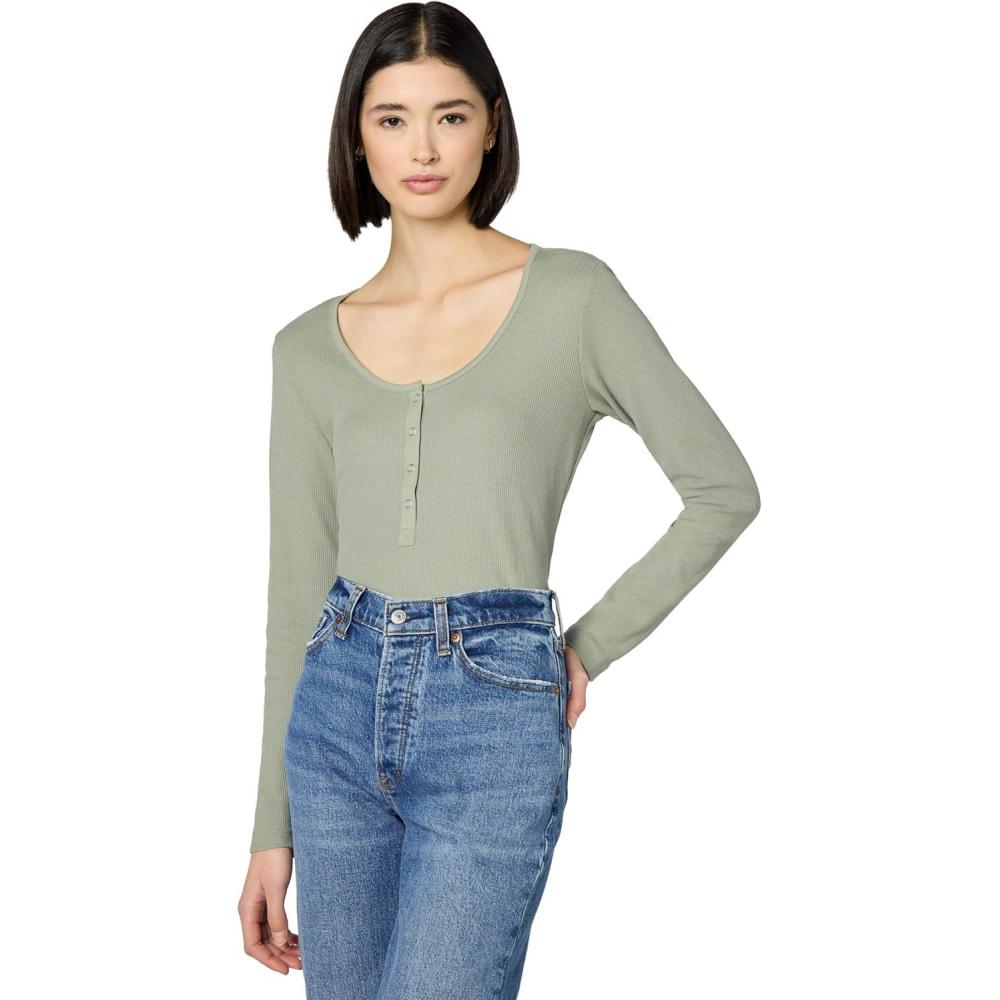 imageEddie Bauer Womens Thermal Snap HenleySage