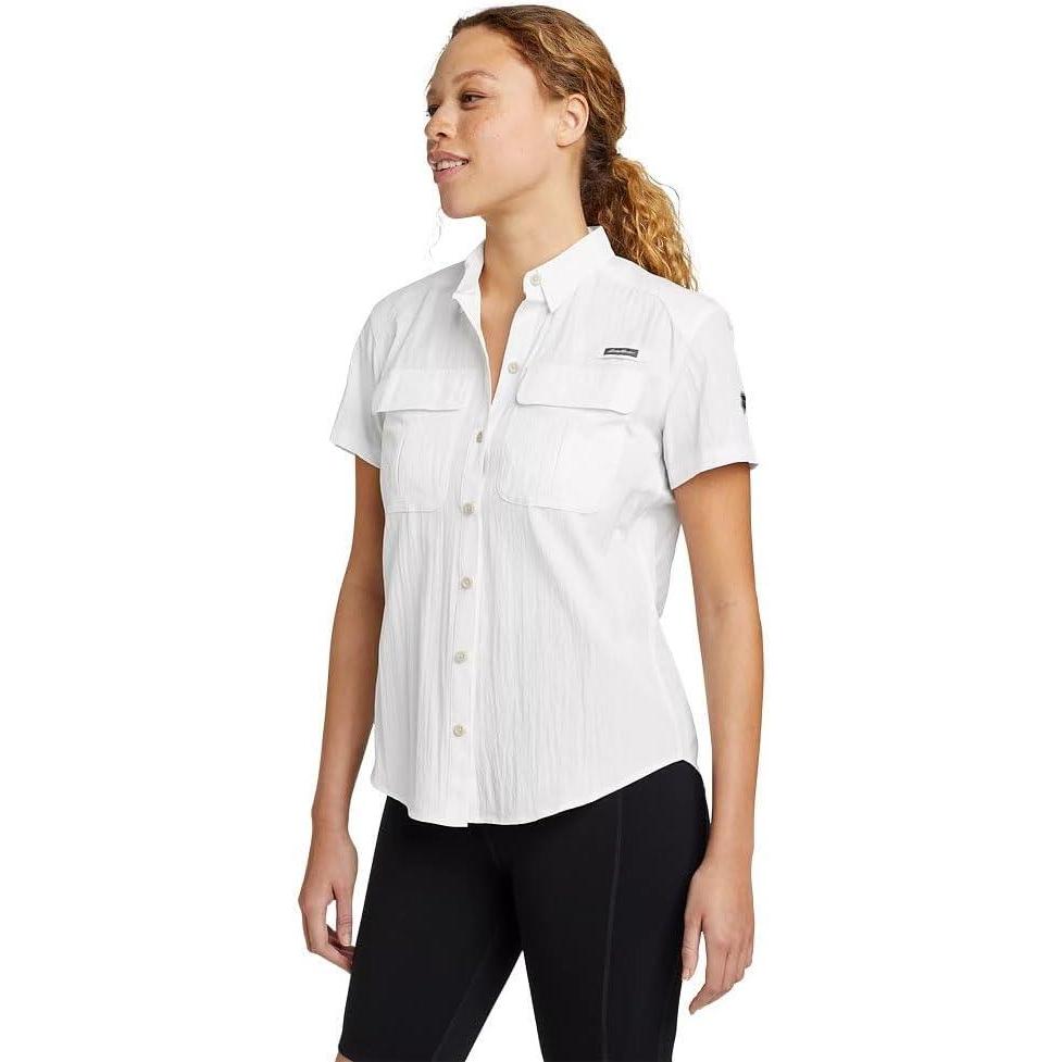 imageEddie Bauer Womens UPF Guide ShortSleeve ShirtWhite