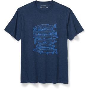 Eddie Bauer Mens Eddie Bauer Reel Em in Graphic Tee(Heather Indigo)