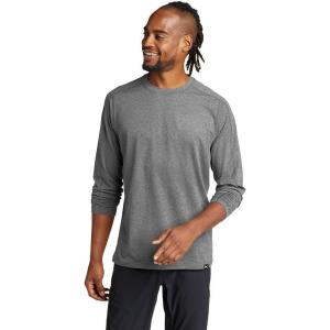 Eddie Bauer Men’s Mountain Trek Long-Sleeve T-Shirt(Med Htr Gray)
