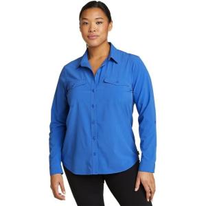 Eddie Bauer Women’s Departure 2.0 Long-Sleeve Shirt(Brilliant Blue)