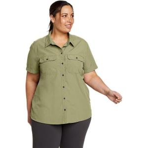 Eddie Bauer Women’s Mountain Ripstop Short-Sleeve Shirt(Eucalyptus)