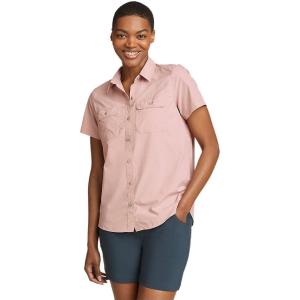 Eddie Bauer Women’s Mountain Ripstop Short-Sleeve Shirt(Pale Pink)