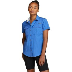Eddie Bauer Women’s UPF Guide Short-Sleeve Shirt(Brilliant Blue)