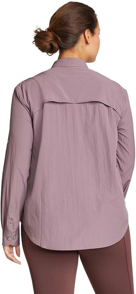 imageEddie Bauer Womens UPF Guide LongSleeve Shirt Dusty Violet Small