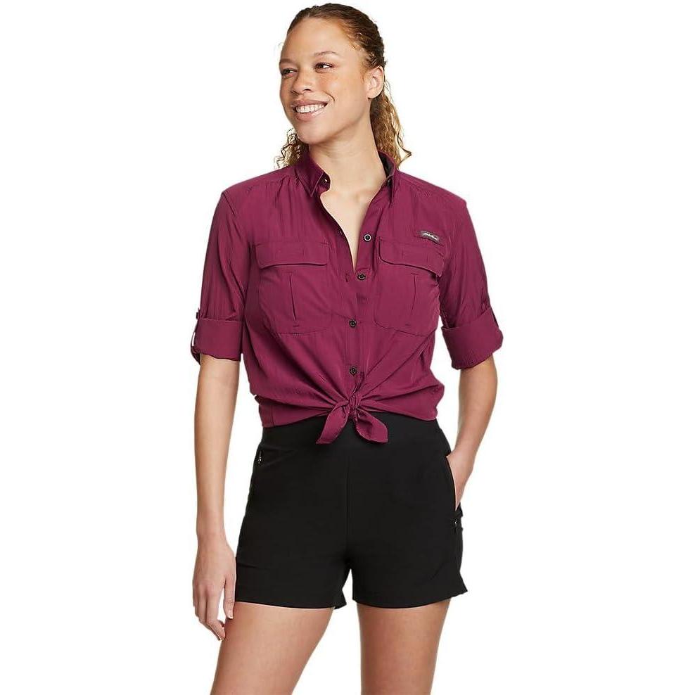imageEddie Bauer Womens UPF Guide LongSleeve Shirt Port XXLarge