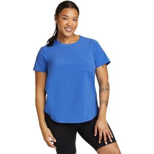 Eddie Bauer Women’s Departure Short-Sleeve Pocket T-Shirt(Brilliant Blue)