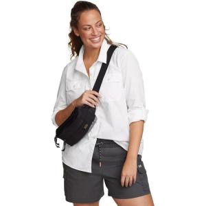 Eddie Bauer Women’s Mountain Ripstop Long-Sleeve Shirt(White)